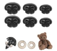 Lusofie 140 Pcs Safety Noses for Crochet Animals - 3 Sizes Black with Washers - Teddy Bears, Stuffed Animals, Dogs & Doll Making