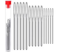 Lusofie 15 Pcs Large Eye Blunt Needles Stainless Steel Darning Needle Blunt Needles for Yarn Knitting Needles Leather Sewing Needles Crochet Needles for DIY Sewing Handmade Crafts