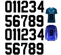 Lusofie 22Pcs Iron on Numbers for Jersey Clothing, TPU Shirt Heat Transfer Numbers Soft 0 to 9 Iron on Numbers for Team Uniform Football Basketball Baseball Sports(Black, 8 Inch)