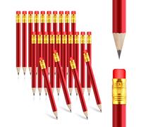 Lusofie 24 Pcs Mini Golf Pencils With Erasers, HB Graphite Pencils, Red | For Students, Designers, Architects, And Office
