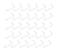 Lusofie 30Pcs Clear Nose Stud 20G L Shape Nose Stud Piercing Retainers Invisible Nose Studs Hide Piercing Retainers for School Daily Work Body Piercing