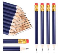 Lusofie 48 Pcs Mini Pencils Golf Pencils With Erasers Half Pencils Bridal Shower Pencils HB Graphite Pencil Small Pencils for Students Designers Architects School Office (Dark Blue)