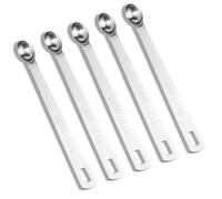 lusofie 5 Pcs 1/8 Teaspoon Measuring Spoons Mini Spoons Stainless Steel Measuring Spoons for Kitchen Cooking Spoon Coffee Spoon (Silver)