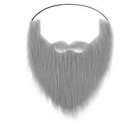 Lusofie Fake Beard Grey Fake Moustache Self Adhesive Fake Mustache Stick on Moustache Flannel False Moustache Novelty Moustache Props Prom Fake Whisker Party Costume Christmas Supplies Decorations