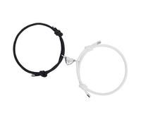 Lusofie His & Hers Stainless Steel Couple Bracelets -Matching Love Knot Bracelets for Boyfriend & Girlfriend - Eternal Bond Jewellery Gift Set(Black/White) for Anniversaries/Valentines Day