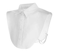 Lusofie White Detachable Collar for Women - Standalone Peter Pan Shirt Collar, Elegant Office Wear & Wedding Accessory to Refresh Blouses and Dresses