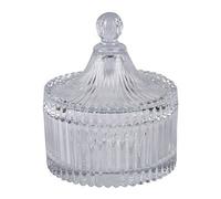 Lusons Red Cherry Dome Shape Glass Sugar Serving Bowl with Lid (Meticulously Designed: Crystal Clear : Soda- Lime Glass)