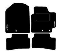 Lusso Carpet Floor Mats for Car | Tailored/Compatible to Fit Kia Stonic From 2017 onwards | with K-Sport Logos & 3 Clips | Front & Rear with Heel Pad | 4-Piece Set (Red Edging)