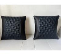 Lusso Double Diamond Quilted Cushions - Compatible With Rock & Roll Bed VW T4 T5 T6 Campervan Motorhome - Size 46 X 46 Cm - 2 Pc (Blue)