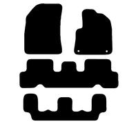 Lusso Floor Carpet Mats for Car | Tailored/Compatible to Citroen C4 Grand Picasso 2015+ Onwards | DELUXE Carpet | Heavy Duty Deluxe Car Mats | 2 Fixing Clips | 4 piece Set (Silver Edging)