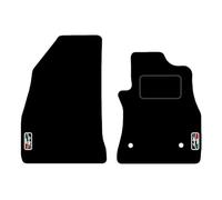 Lusso Floor Carpet Mats for Car | Tailored/Compatible to Fiat Fiorino Van 2008 to date Unique | with COLOURED LIMITED EDITION logo | 2-Piece Set (Silver Edging)