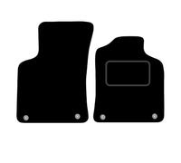 Lusso Floor Carpet Mats for Car | Tailored/Compatible to Fit Audi TT Roadster MK1 1999-2006 | with DELUXE Carpet | Front with Heel Pad | 2-Piece Set (Silver Edging)