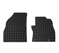 Lusso Floor Carpet Mats for Car | Tailored/Compatible to Fit Citroen Nemo Van 2008 to Date | Heavy Duty 3mm Rubber Car Mats | 2 - Piece Set (Blue Edging)