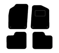 Lusso Floor Carpet Mats for Car | Tailored/Compatible to Fit Fiat 500 2012+ Onwards | with DELUXE Carpet | Front & Rear with Heel Pad | 4-Piece Set (Silver Edging)