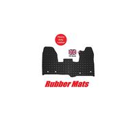 Lusso Floor Carpet Mats for Car | Tailored/Compatible to Fit Ford Transit Custom 2015 onwards | Heavy Duty 3mm Rubber Car Mats | 1-Piece Set (Black