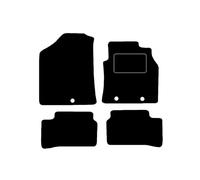 Lusso Floor Carpet Mats for Car | Tailored/Compatible to Fit Hyundai i10 2014 onwards | with DELUXE Carpet | Front & Rear with Heel Pad | 4-Piece Set (Silver Edging)