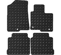 Lusso Floor Carpet Mats for Car | Tailored/Compatible to Fit Kia Optima 2016 onwards | Heavy Duty 3mm Rubber Car Mats | 4-Piece Set (Red Edging)