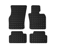 Lusso Floor Carpet Mats for Car | Tailored/Compatible to Fit MINI 2014 onwards F56/F57 3 Door | Heavy Duty 3mm Rubber Car Mats | 4-Piece Set (Red Edging)