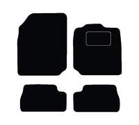Lusso Floor Carpet Mats for Car | Tailored/Compatible to Fit Nissan Micra 2003 to 2008 3+5 | with DELUXE Carpet | Front & Rear with Heel Pad | 4-Piece Set (Blue Edging)