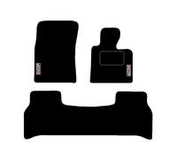 Lusso Floor Carpet Mats for Car | Tailored/Compatible to Fit Range Land/Range Rover Vogue 2002 to 2012 | with Unique logo Carpet | Front with Heel Pad | 4-Piece Set (Blue Edging)