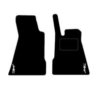 Lusso Floor Carpet Mats for Car | Tailored/Compatible to Fit Smart Roadster 2003 to 2006 | with Limited Edition Logo | Front with Heel Pad | 2-Piece Set (Silver Edging)