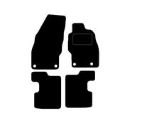 Lusso Floor Carpet Mats for Car | Tailored/Compatible to Fit Vauxhall Corsa D From 2007 to 2014 | DELUXE Carpet & 4 Round Fixing Clips | Front & Rear with Heel Pad | 4-Piece Set (Red Edging)