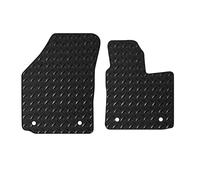 Lusso Floor Carpet Mats for Car | Tailored/Compatible to Fit Volkswagon Caddy 2004 to 2018 | Heavy Duty 3mm Rubber Car Mats | 4 fixing clips | 2-Piece Set (Black Edging)