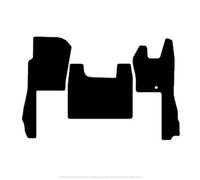 Lusso Floor Mats for Truck | Tailored/Compatible to Fit Scania R Series Auto Opticruise 2004-2017| with DELUXE Carpet | Front with Heel Pad | 3-Piece Set|1 Fixing Clips (Silver Edging)