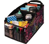 Lusso Gear Car Seat Organizer for Front or Backseat - Great for Adults & Kids, Features 9 Storage Compartments for Toys, Magazines, Tissues, Maps, Books, Documents, Games & More (Floral)