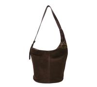 Lusso in pelle Capri Dual-Texture Bag with Adjustable Straps - Handmade Suede & Leather Purse (Dark Tan)
