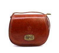 Lusso in pelle Cora Italian Leather Crossbody Bag (Light Tan)