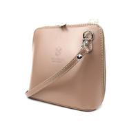 Lusso in pelle Genuine Italian Leather Handbag with Detachable Straps - Handmade Leather Crossbody Bag - Elegant Women's Handbag (Taupe)