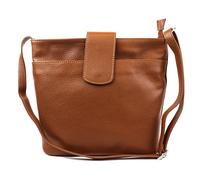 Lusso in pelle Italian Leather Shoulder/Crossbody Bag with Adjustable Straps (Tan)
