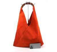 Lusso in pelle Large Genuine Suede Hobo Bag Everyday Practical Shoulder Bag Handmade Italian Suede Shopper Bag Large Hobo Bag (Burnt orange)