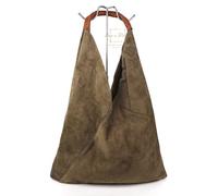 Lusso in pelle Large Genuine Suede Hobo Bag Everyday Practical Shoulder Bag Handmade Italian Suede Shopper Bag Large Hobo Bag (Taupe)