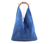 Lusso in pelle Large Genuine Suede Hobo Bag Everyday Practical Shoulder Bag Handmade Italian Suede Shopper Bag Large Hobo Bag (Denim)