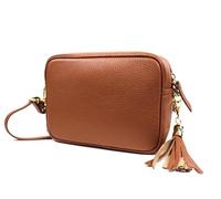 Lusso in pelle Leather Crossbody Bag (Tan)