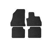 Lusso Rubber Mats for Car | Tailored/Compatible to Fiat 500L 2013 to 2018 | Heavy Duty 3mm Rubber Car Mats | 4 - Piece Set (Red Edging)