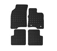 Lusso Rubber Mats for Car | Tailored/Compatible to Fit Fiat Panda 2015 + Onwards | Heavy Duty 3mm Rubber Car Mats | 4 - Piece Set (Red Edging)