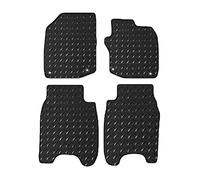 Lusso Rubber Mats for Car | Tailored/Compatible to Honda Civic 2012 to 2017 Petrol | Heavy Duty 3mm Rubber Car Mats | 4 - Piece Set (Blue Edging)