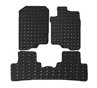 Lusso Rubber Mats for Car | Tailored/Compatible to Honda Insight 2010 | Tailored Car 3mm Rubber Mats & Edgings | Heavy Duty 3mm Rubber Car Mats | 4 - Piece Set (Black Edgings)