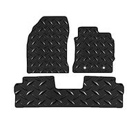 Lusso Rubber Mats for Car | Tailored/Compatible to Toyota Auris 2013-2018 Taxi Shape | Tailored Car 3mm Rubber Mats | Heavy Duty Rubber Carpet | 2 Fixing Clips | 3 Piece Set (Blue)