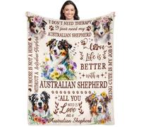 Lussues Nee Australian Shepherd Blanket for Womens,Australian Shepherd Flannel Throw 50 * 60in