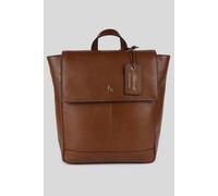 'Lussuria Venezia' Real Leather Flapover Backpack Ashwood Leather Tan One Size
