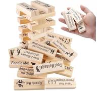 Lust Tower Game For Adults,Naughty Block Tower Game,Couples Date Night Games Couple Wooden Blocks,Valentine Tumbl Activities
