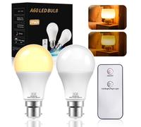 Lustaled B22 Bayonet Light Bulb with Remote Control, 3000K