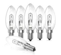 Lustaled E14 Bulb 80W Dimmable Warm White 2700K C35 Candle Light Bulbs, 6W E14 LED Bulb Equivalent, Small Edison Screw Bulbs 660LM AC220-240V for Ceiling Light Chandelier Table Lamp, 6 Pack