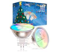Lustaled RGB MR11 LED Bulb 12V, 2W GU4 Bi-Pin Base Colour Changing Light Bulb, 12V Low Voltage AC/DC MR11 Bulb Spotlight for Christmas Tree Outdoor Landscape Lighting, Non Dimmable 2-Pack