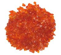 LUSTERING High Luster Crushed Glass Glitter, 6-9mm Fire Glass, Broken Glass, Glass Chips for Fire Pit Crafts DIY Epoxy Resin Art, Geode Painting, Vase Filler, Aquarium Garden Decor,330g (Orange Red)