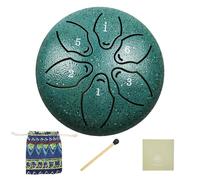 LUSTERING Steel Tongue Drum - Steel Tongue Drum Rain Chime Waterproof ,Tongue Drums Suitable for Meditation, Yoga, Musical Performance, Beginners and Professionals, 3 inch 6 Notes (Malachite)